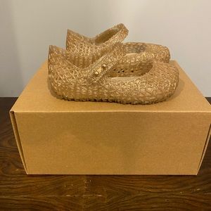 Mini Melissa Campana Gold Shoes